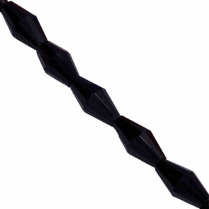 Cristal Gota Bicono Fac 4x8mm C02-Negro-26cm aprox (1 tira)