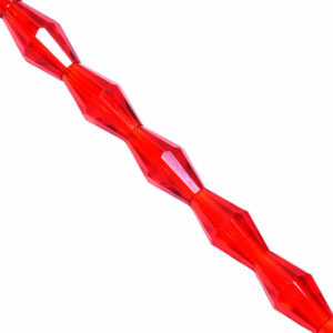 Cristal Gota Bicono Fac 4x8mm C20-Rojo- 26cm aprox (1 tira)