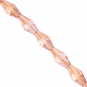 Cristal Gota Bicono Fac 4x8mm C35-Champaing- 26cm aprox (1 tira)