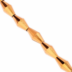 Cristal Gota Bicono Fac 4x8mm C53-Dorado- 26cm aprox (1 tira)