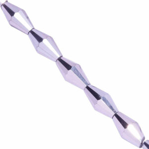 Cristal Gota Bicono Fac 4x8mm C54-Plateado- 26cm aprox (1 tira)