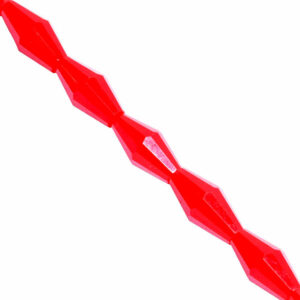 Cristal Gota Bicono Fac 4x8mm C129-Rojo Mate- 26cm aprox (1 tira)