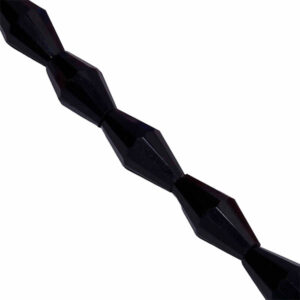 Cristal Gota Bicono Fac 6x12mm C02-Negro-30cm aprox (1 tira)