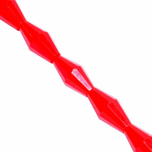 Cristal Gota Bicono Fac 6x12mm C129-Rojo Mate- 30cm aprox (1 tira)