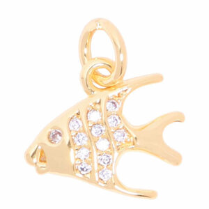 Micropave Dije Pez 10mm Dorado (1 pza)