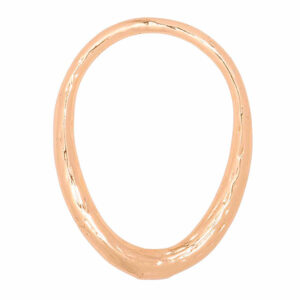 Chapa Oro Argolla Ovalada Martillada 20mm (1 pza)