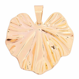 Acero Dije Corazon 27mm Dorado (1 pza)