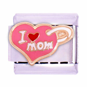 Acero Charm Italiano Corazon MOM 9mm Acero (1 pza)